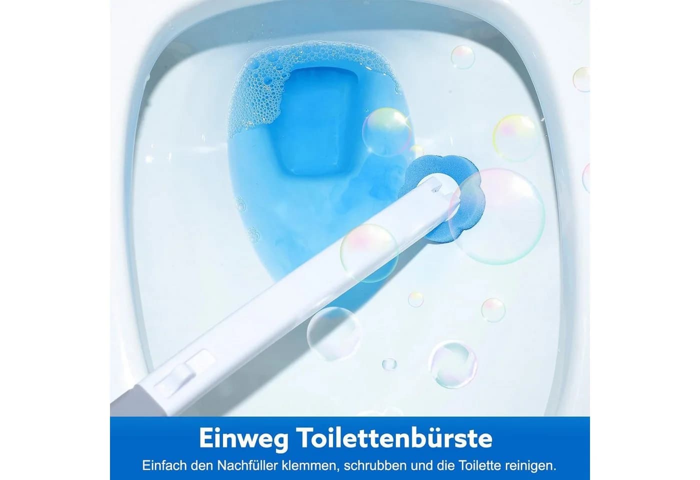 FELIXLEO Einweg WC-Reinigungsbürste mit 48 Köpfen & Halterung - Bild 5