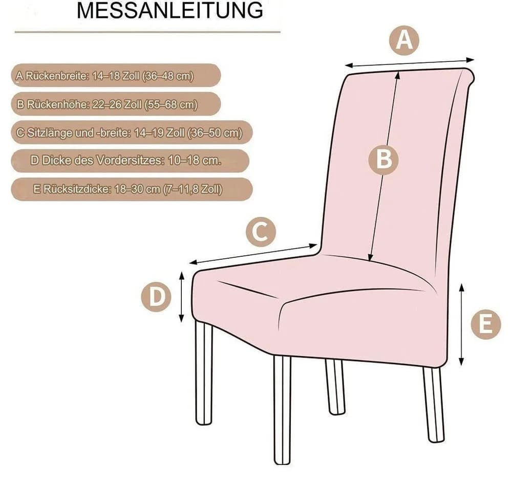 FELIXLEO Stuhlhusse Blau Stretch mit Gummisaum - Bild 5