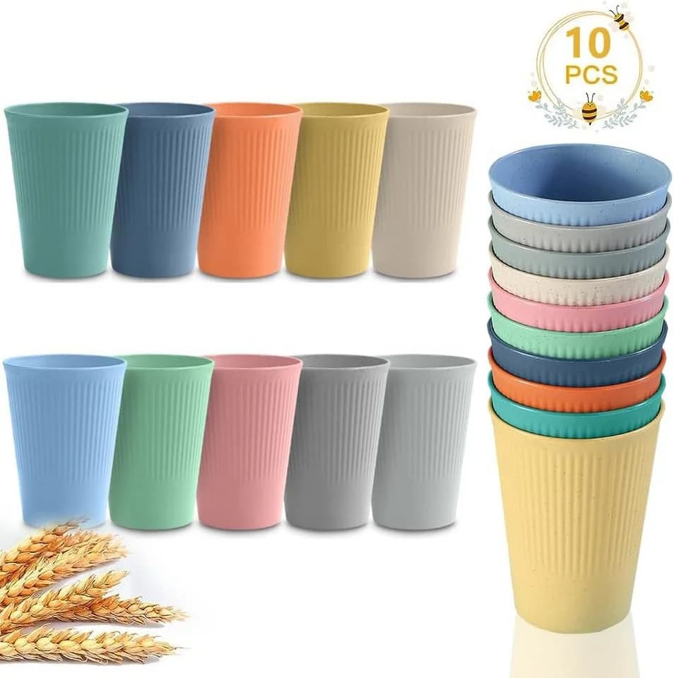 FELIXLEO Trinkbecher 10er Set BPA-frei unzerbrechlich bunt PP-Material - Bild 2