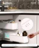 FELIXLEO Schubladenbox 2 Stück ausziehbarer Schrank Organizer Küche Bad Weiß Bild 3