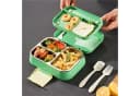 FELIXLEO Lunchbox Brotdose Edelstahl 1050ml Auslaufsicher 3 Fächer Silber Bild 1