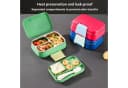 FELIXLEO Lunchbox Brotdose Edelstahl 1050ml Auslaufsicher 3 Fächer Silber Bild 3