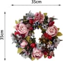 FELIXLEO Dekokranz Türkranz mit Pfingstrosen Grün/Rosa Bild 1