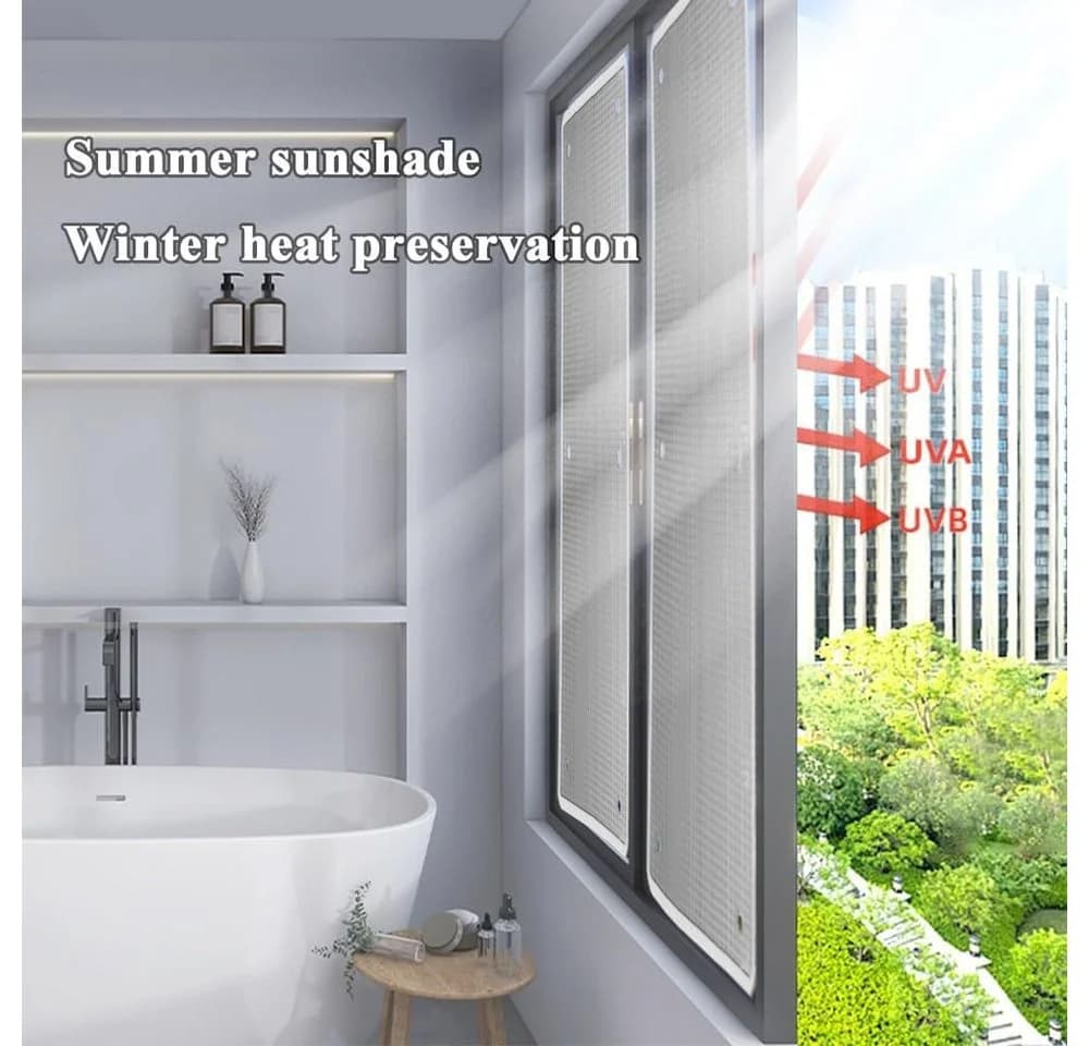 FELIXLEO Aluminium Fensterfolie Sonnenschutz Wärmeschutz