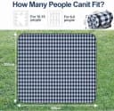 FELIXLEO Picknickdecke XXL 300x300cm wasserdicht sandfrei blau Bild 1