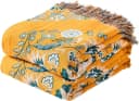 FELIXLEO Wendbare Baumwolldecke Bauernhaus Boho Stil Gelb Bild 2