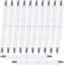 FELIXLEO 12er Pack Elastische Bettlakenspanner Weiß Bild 2