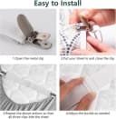 FELIXLEO 12er Pack Elastische Bettlakenspanner Weiß Bild 5