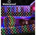 FELIXLEO LED-Lichternetz Blau 2x2m 8 Modi Garten Bild 1