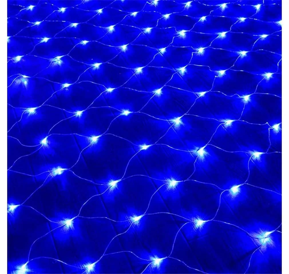 FELIXLEO LED-Lichternetz Blau 2x2m 8 Modi Garten - Bild 2