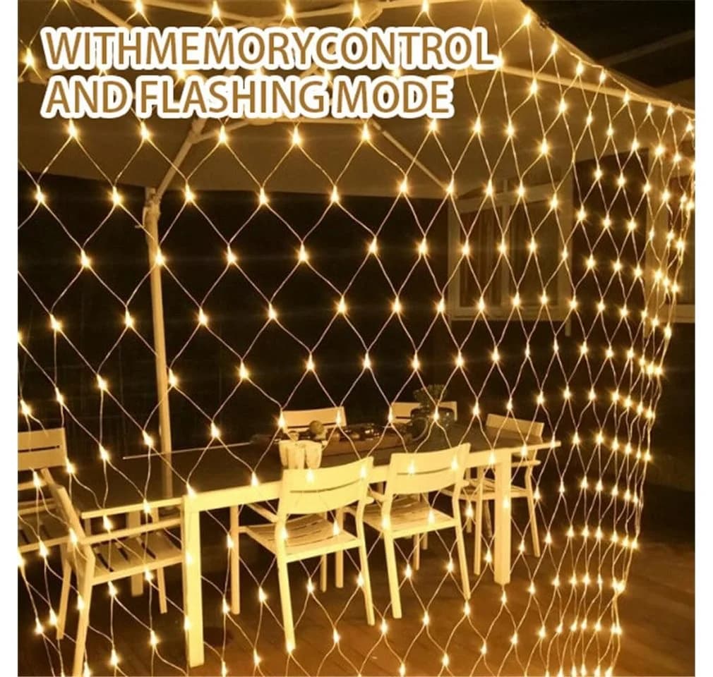 FELIXLEO LED-Lichternetz Blau 2x2m 8 Modi Garten - Bild 3