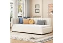 Odikalo Polsterbett Schlafsofa 90x200 mit Stauraumschubladen Beige/Grau Bild 1