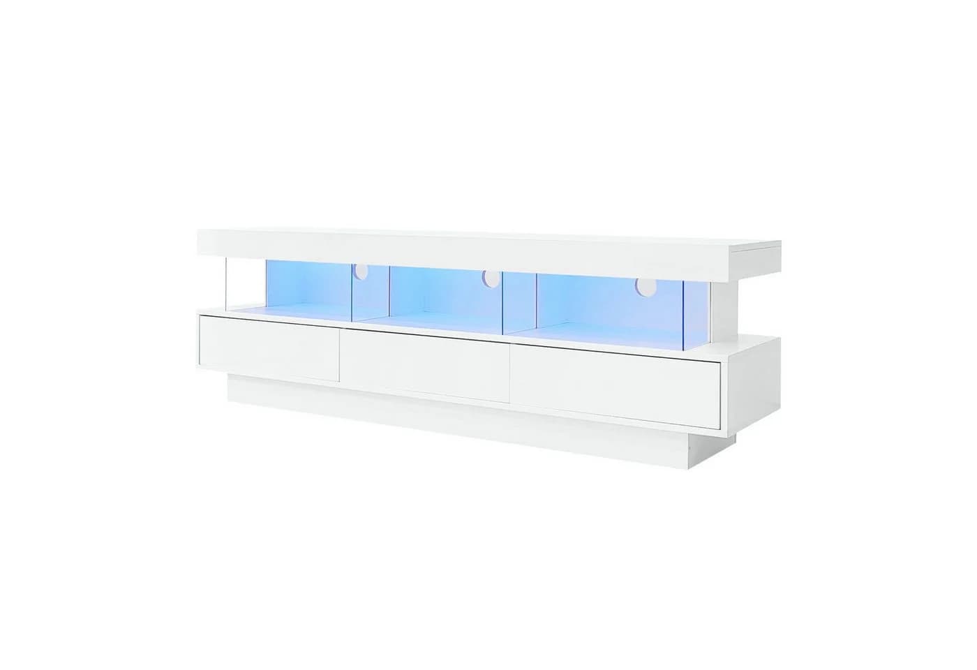 Odikalo TV-Schrank Schwarz Hochglanz mit App-Steuerung & Bluetooth - Bild 5