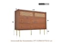 Odikalo Schubladenkommode Nussbaum 6 Fächer Rattan-Optik Bild 5