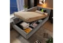 Odikalo Schlafsofa mit Stauraum, USB-C & Leselicht Grau Samt Bild 3
