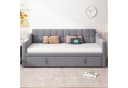 Odikalo Schlafsofa Schlafcouch 90x190 Grau Samt Bild 3