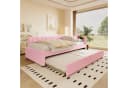 Odikalo Ausziehbett Daybett mit USB & Lampe Weiß/Rosa Bild 1