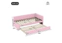 Odikalo Ausziehbett Daybett mit USB & Lampe Weiß/Rosa Bild 5