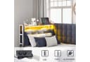 Odikalo Schlafsofa Daybett Stauraumbett USB Schubladen Grau/Beige Bild 4