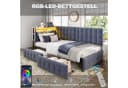 Odikalo Schlafsofa Daybett Stauraumbett USB Schubladen Grau/Beige Bild 5