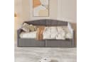 Odikalo Schlafsofa mit Bettkasten Grau Samt Bild 3