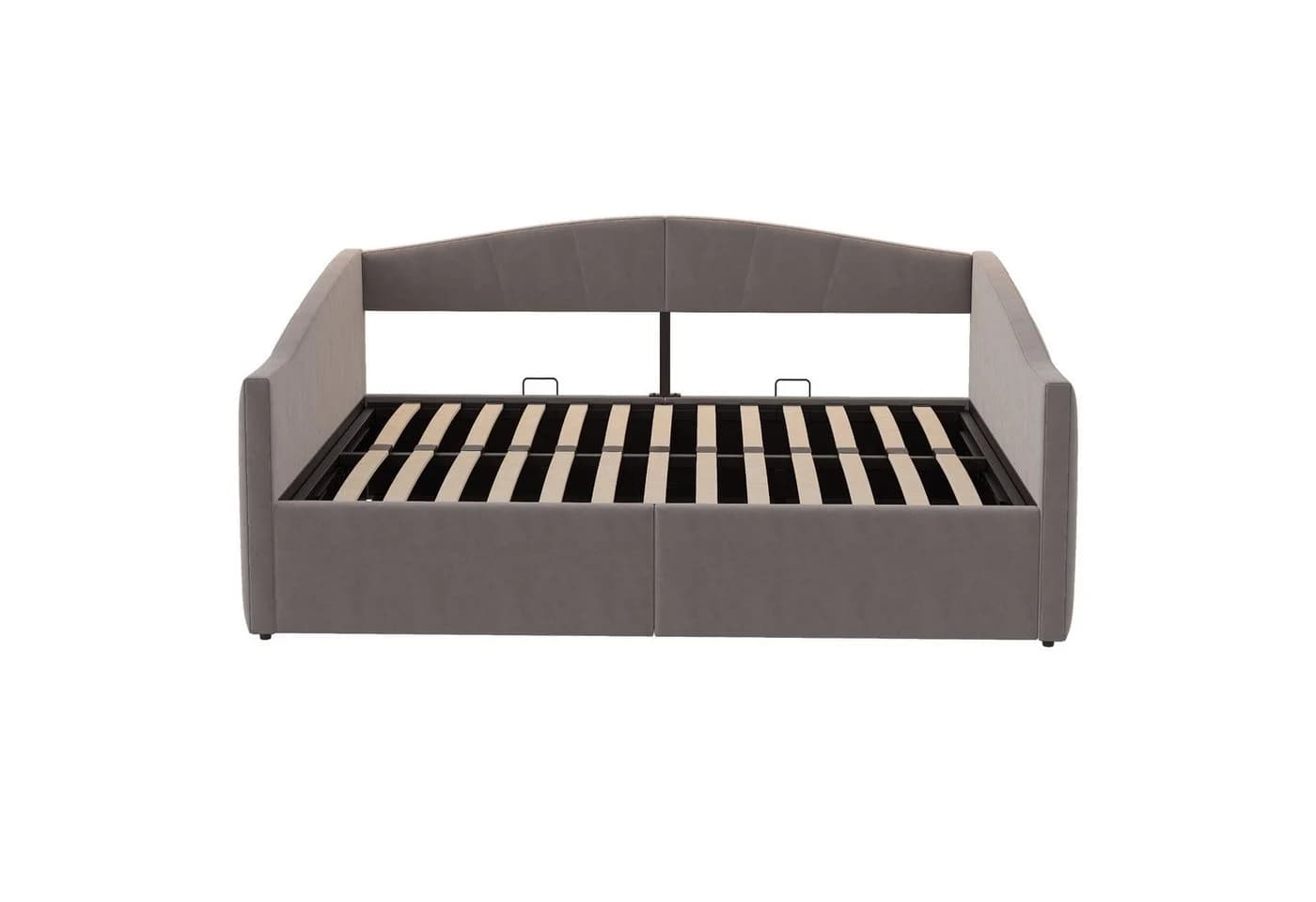 Odikalo Schlafsofa mit Bettkasten Grau Samt - Bild 5