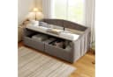 Odikalo Schlafsofa mit Bettkasten Grau Samt Bild 1