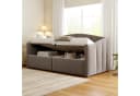 Odikalo Schlafsofa mit Bettkasten Grau Samt Bild 3