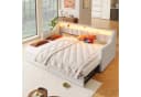 Odikalo Ausziehbett Schlafsofa Beige/Grau mit USB & Stauraum Bild 2