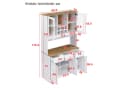 Odikalo Küchenbuffet Sideboard Hochschrank Weiß Holzmaserung Bild 4