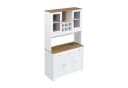 Odikalo Küchenbuffet Sideboard Hochschrank Weiß Holzmaserung Bild 5