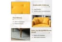 Odikalo Schlafsofa Chaiselongue Loungesofa Sessel Polstersofa Velvet/Teddy Gelb Bild 3