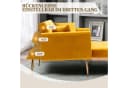 Odikalo Schlafsofa Chaiselongue Loungesofa Sessel Polstersofa Velvet/Teddy Gelb Bild 4