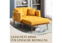 Odikalo Schlafsofa Chaiselongue Loungesofa Sessel Polstersofa Velvet/Teddy Gelb Bild 5