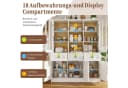 Odikalo Küchenbuffet Schwarz/Weiß Sideboard mit Akrylfront Bild 4