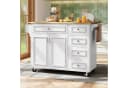 Odikalo Kücheninsel Küchenschrank Sideboard Kommode, Multifunktionale Esstisch mit Speicherraum, weiß Bild 1