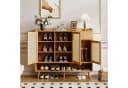 Odikalo Sideboard Anrichte Schuhschrank Natur Spanplatte Massivholzbeine Bild 1