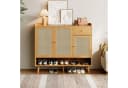 Odikalo Sideboard Anrichte Schuhschrank Natur Spanplatte Massivholzbeine Bild 3