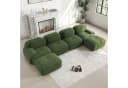 Odikalo 4-Sitzer U-Sofa Modulgrün Cordstoff Bild 2