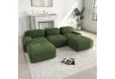 Odikalo 3-Sitzer Polstersofa Schlafsofa Chaiselongue Modulares U-Sofa Premium-Cordstoff Bild 1
