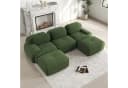 Odikalo 3-Sitzer Polstersofa Schlafsofa Chaiselongue Modulares U-Sofa Premium-Cordstoff Bild 2