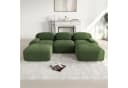 Odikalo 3-Sitzer Polstersofa Schlafsofa Chaiselongue Modulares U-Sofa Premium-Cordstoff Bild 3