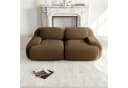 Odikalo 2-Sitzer Polstersofa Chaiselongue Mehrfarbig, 82'' Loveseat-Sofa aus Cordsamt Bild 1