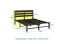 Odikalo Polsterbett Metallbett mit LED-Beleuchtung und USB-Anschlüssen Schwarz Bild 5