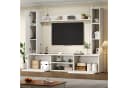 Odikalo Wohnwand Mediawand TV-Schrank Weiß Bild 2