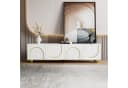 Odikalo TV-Schrank Lowboard mit goldenem Design und Push-to-Open-Mechanismus Bild 1