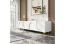 Odikalo TV-Schrank Lowboard mit goldenem Design und Push-to-Open-Mechanismus Bild 2
