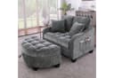 Odikalo Schlafsofa Multifunktional 2-in-1 Grau Eukalyptus Bild 2