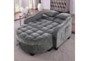 Odikalo Schlafsofa Multifunktional 2-in-1 Grau Eukalyptus Bild 4