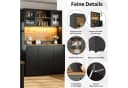 Odikalo Sideboard Schwarz mit LED-Beleuchtung und Acryltüren Bild 5